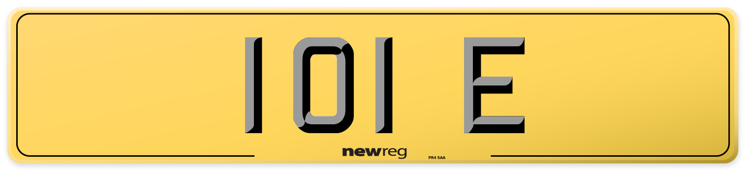 101 E Rear Number Plate