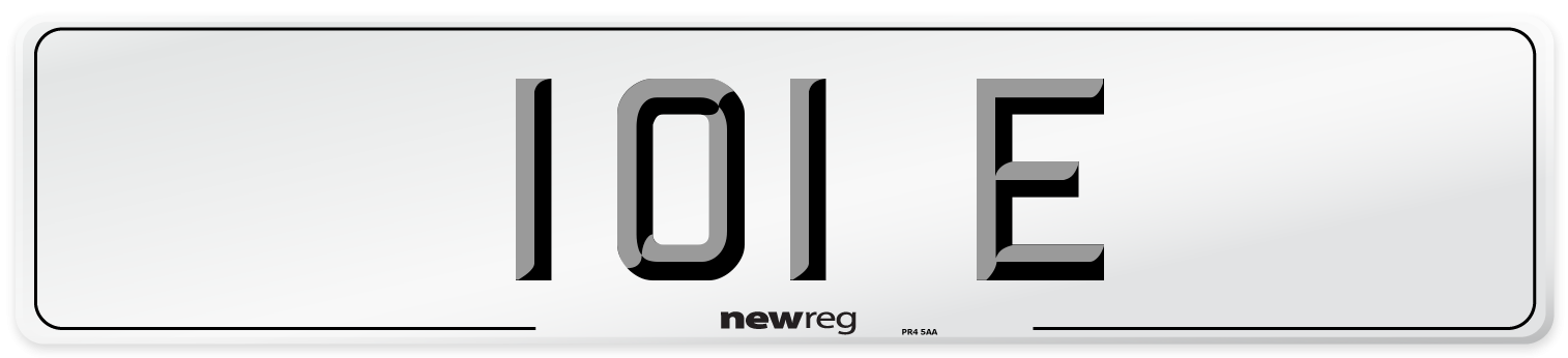 101 E Front Number Plate