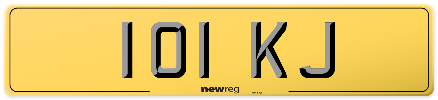 101 KJ Rear Number Plate