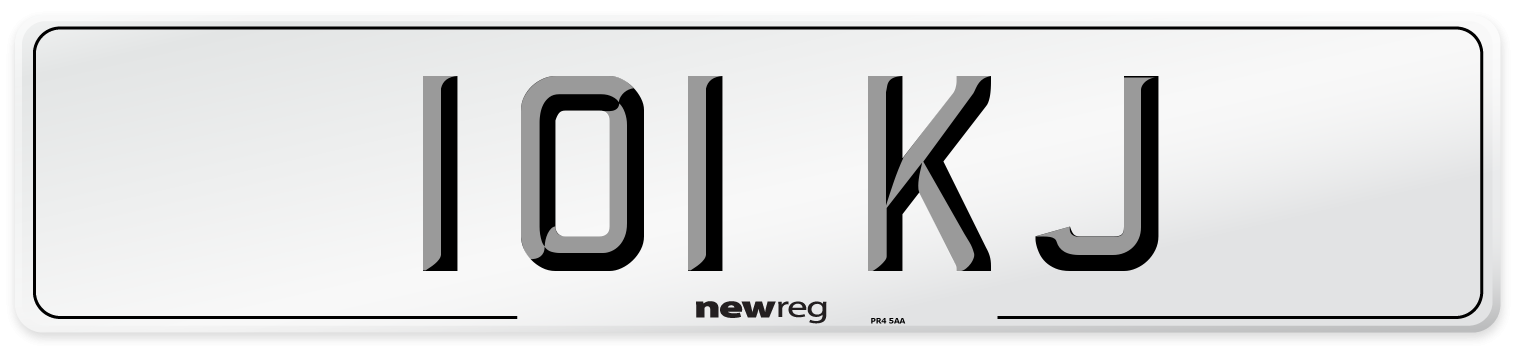 101 KJ Front Number Plate