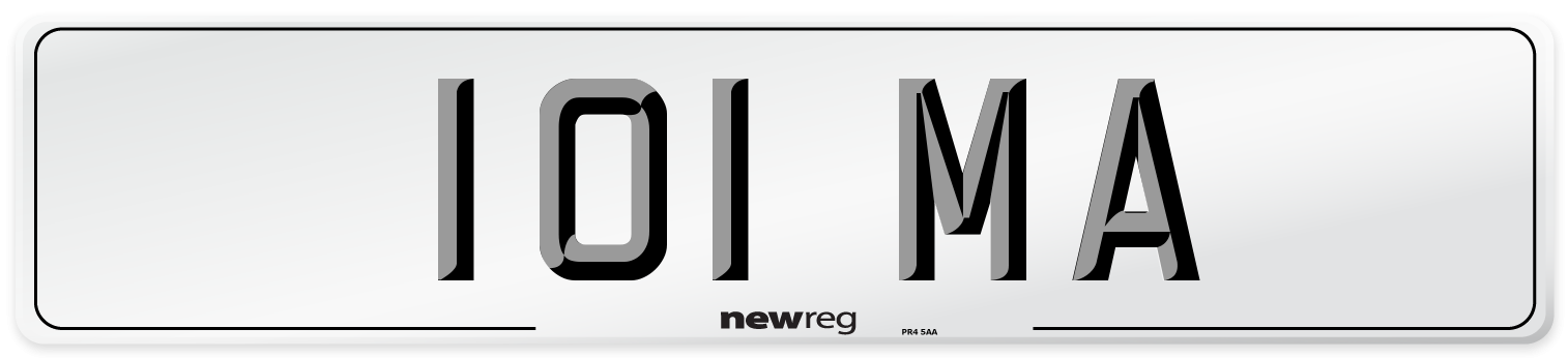 101 MA Front Number Plate