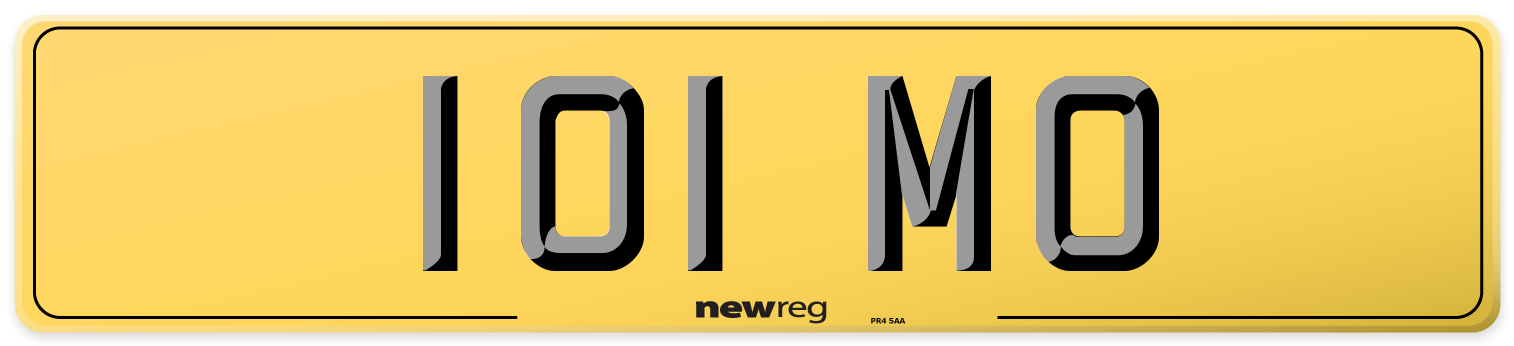 101 MO Rear Number Plate