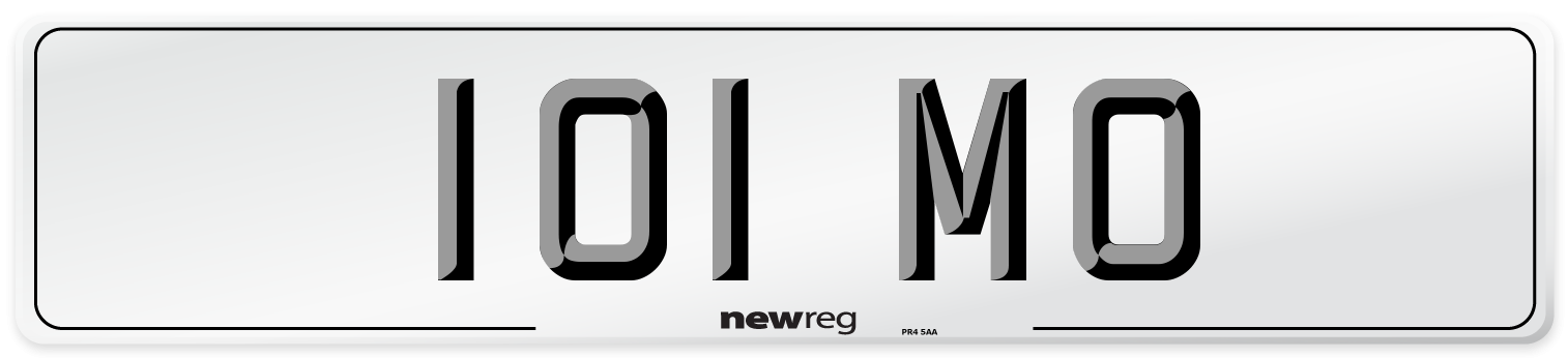 101 MO Front Number Plate