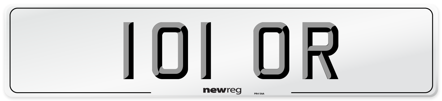 101 OR Front Number Plate