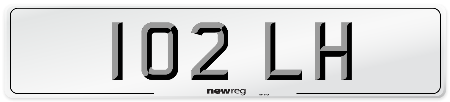 102 LH Front Number Plate