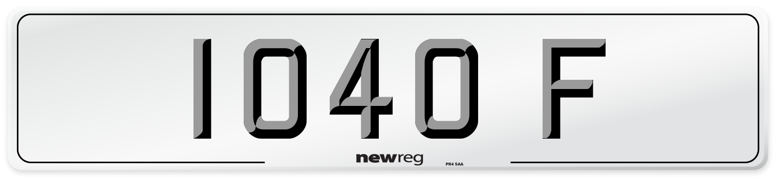 1040 F Front Number Plate