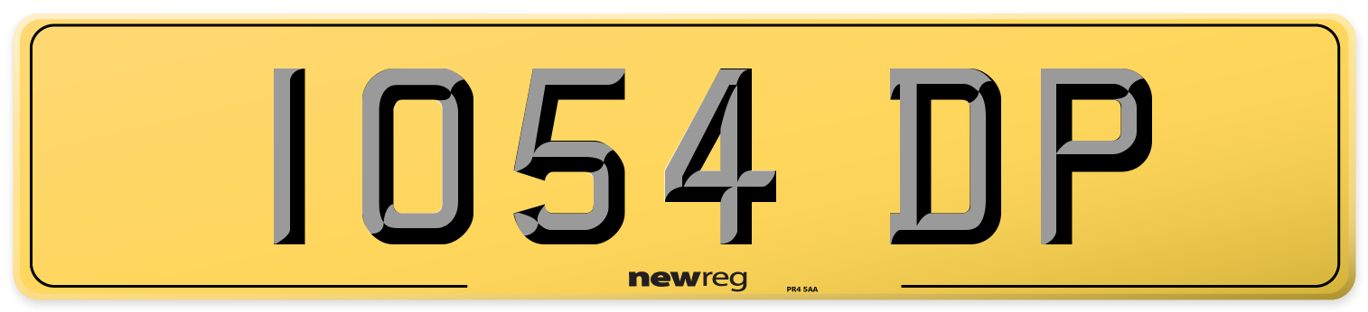 1054 DP Rear Number Plate