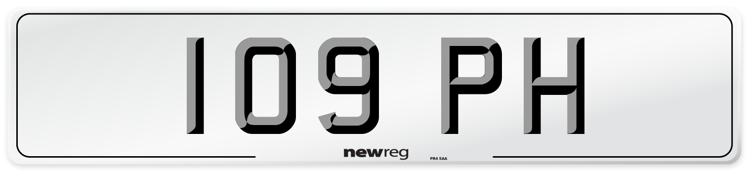 109 PH Front Number Plate