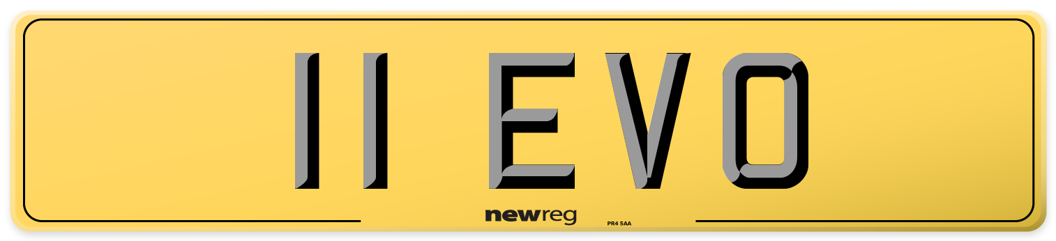 11 EVO Rear Number Plate