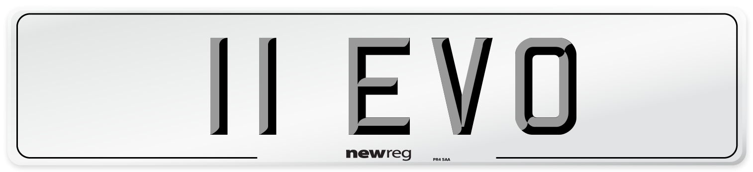 11 EVO Front Number Plate