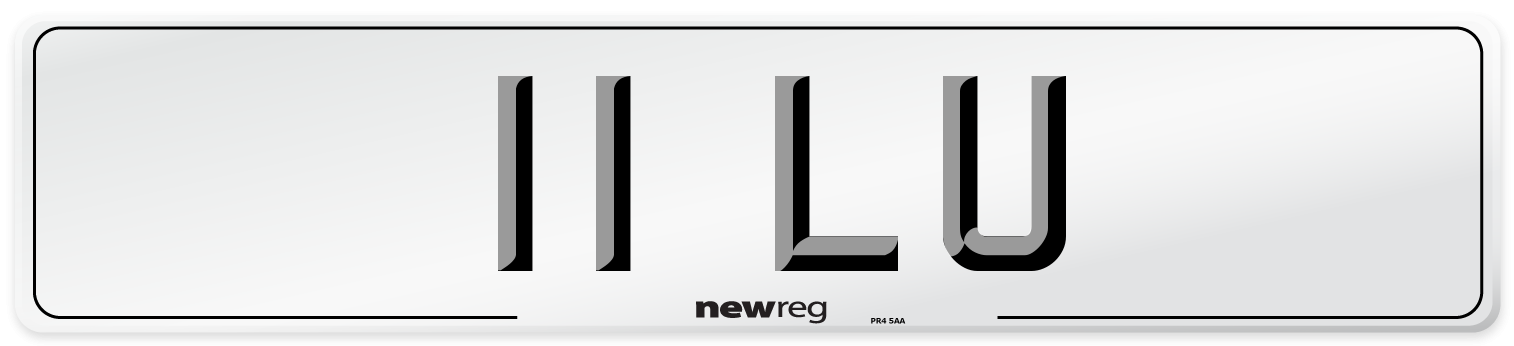 11 LU Front Number Plate