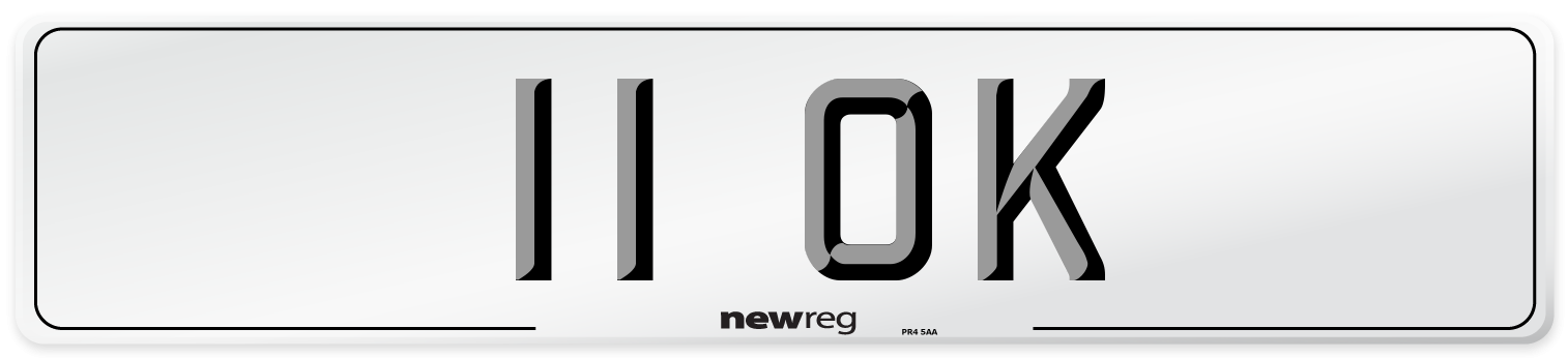 11 OK Front Number Plate