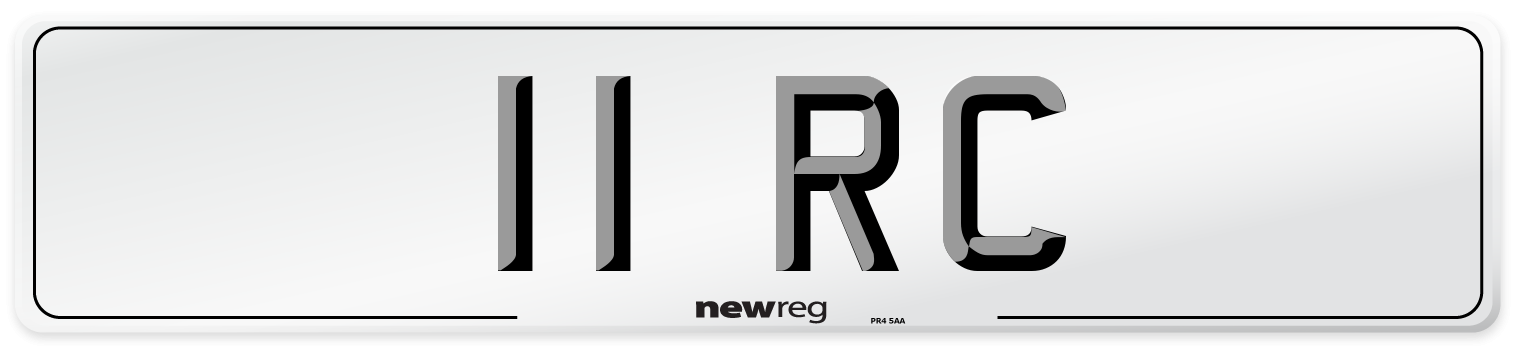 11 RC Front Number Plate