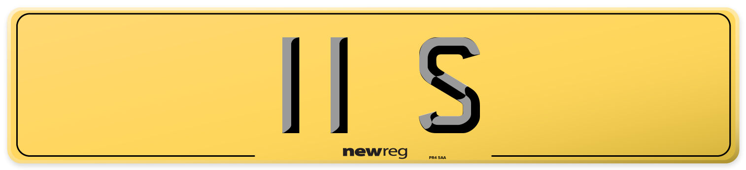11 S Rear Number Plate