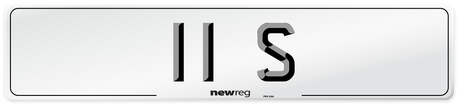 11 S Front Number Plate