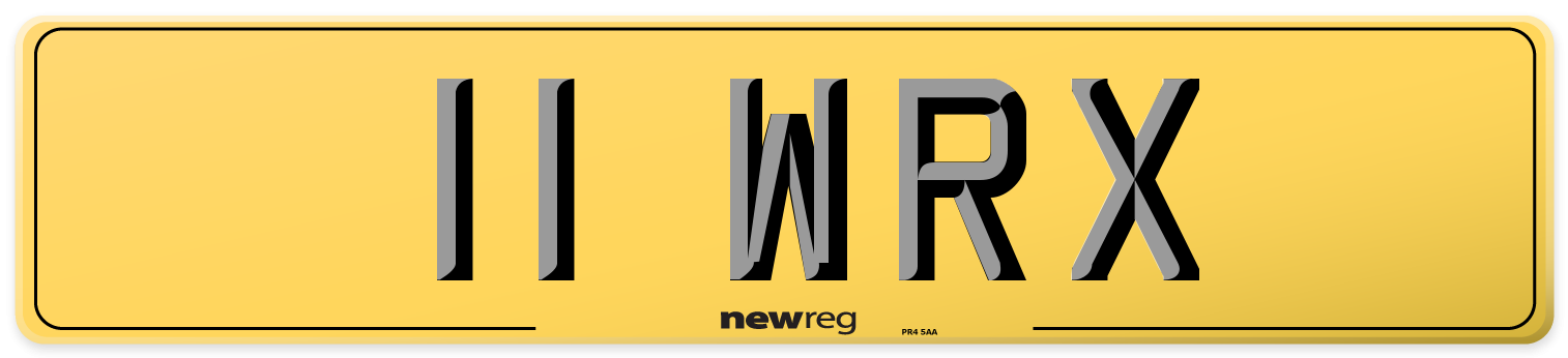 11 WRX Rear Number Plate