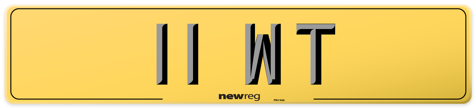 11 WT Rear Number Plate