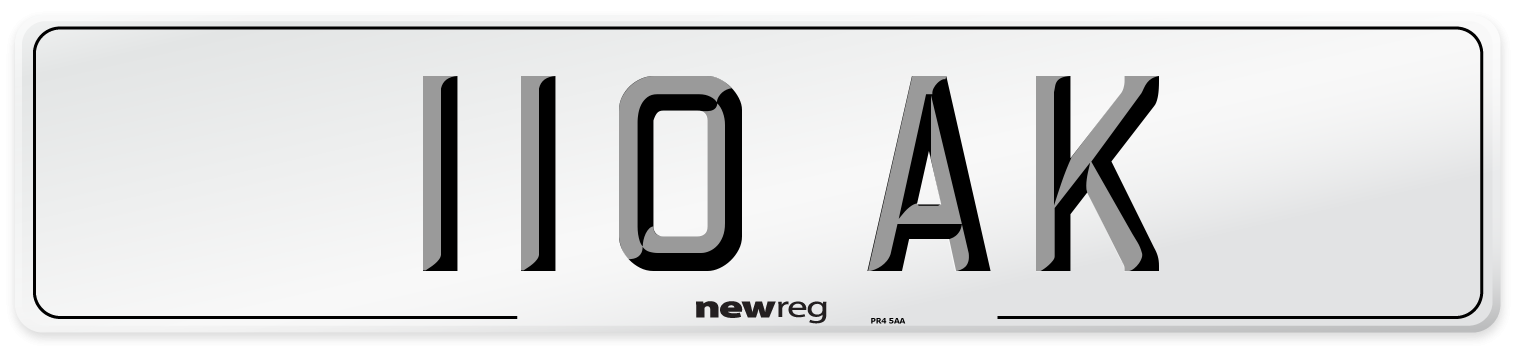 110 AK Front Number Plate