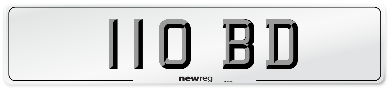 110 BD Front Number Plate