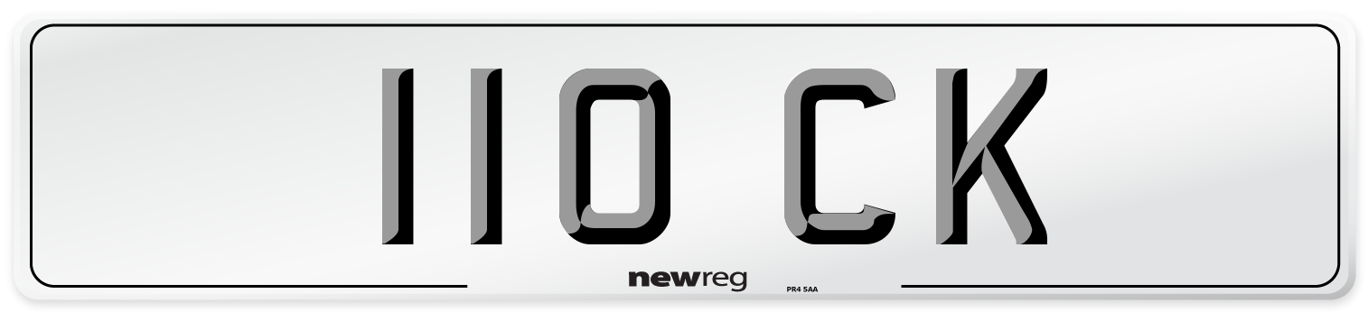 110 CK Front Number Plate