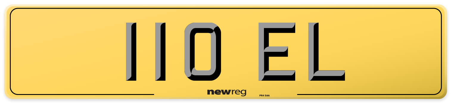 110 EL Rear Number Plate