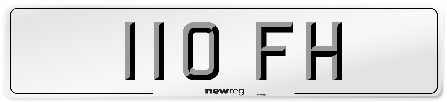 110 FH Front Number Plate