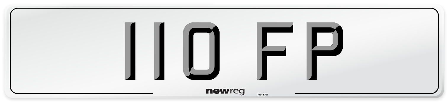 110 FP Front Number Plate
