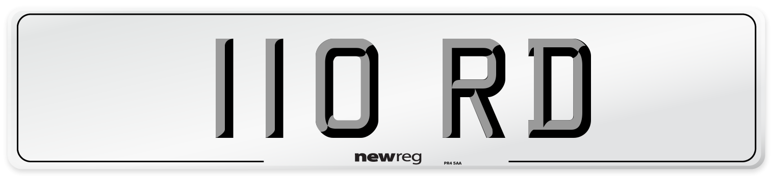 110 RD Front Number Plate