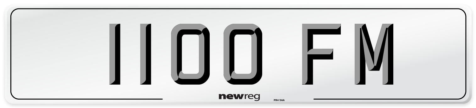 1100 FM Front Number Plate
