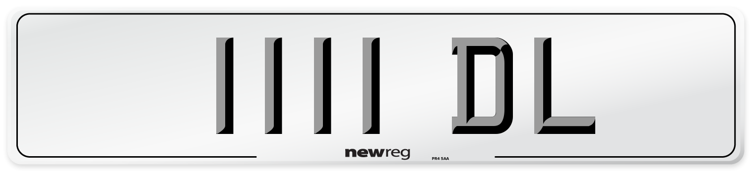 1111 DL Front Number Plate