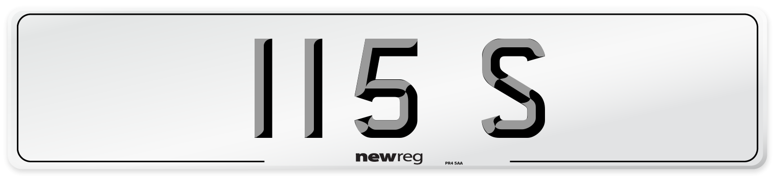 115 S Front Number Plate