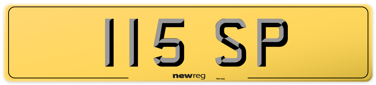 115 SP Rear Number Plate