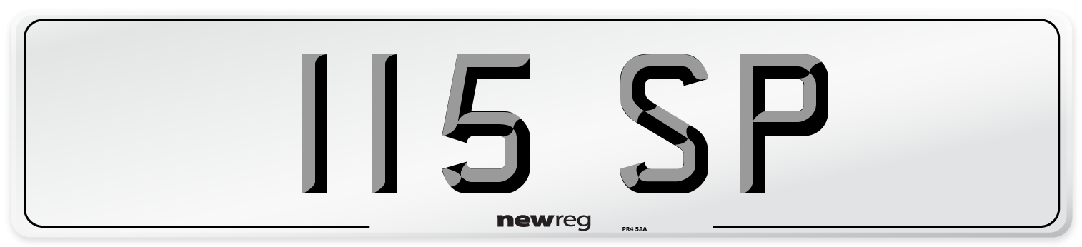 115 SP Front Number Plate