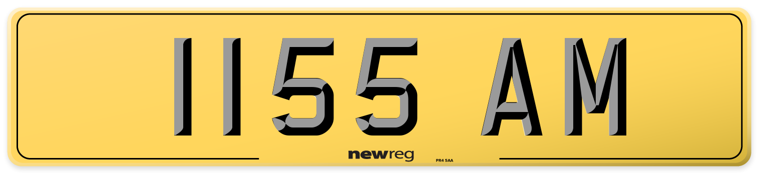 1155 AM Rear Number Plate