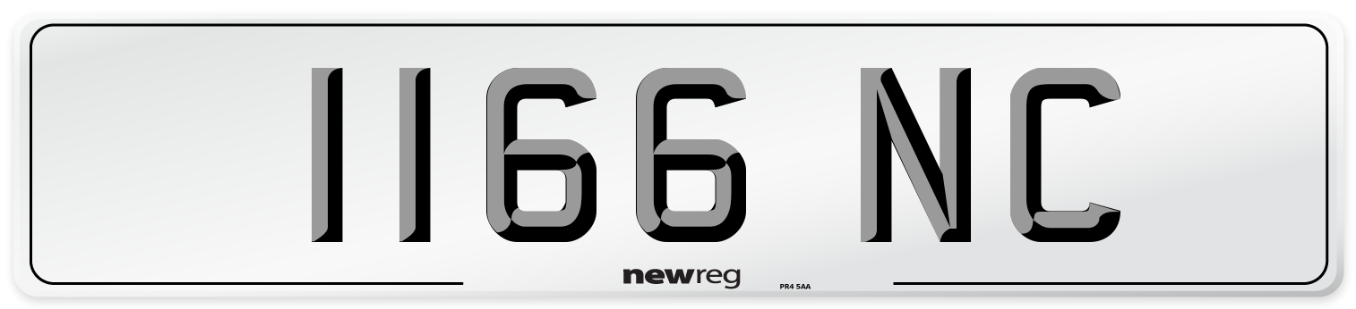 1166 NC Front Number Plate