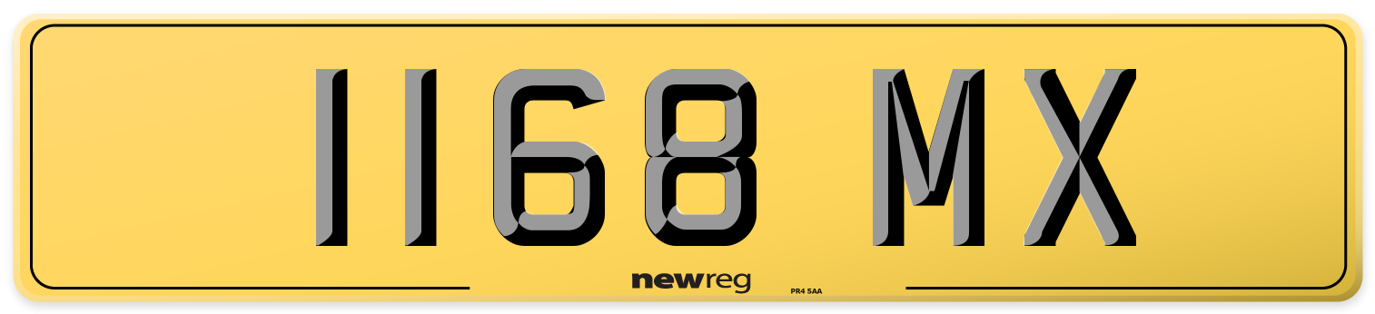 1168 MX Rear Number Plate