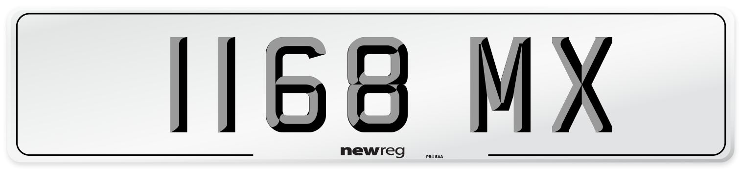 1168 MX Front Number Plate