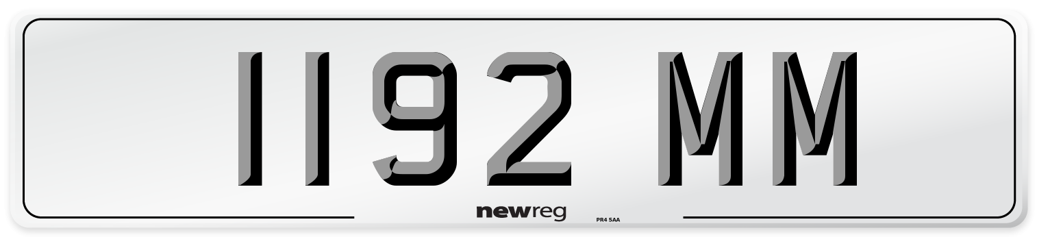 1192 MM Front Number Plate