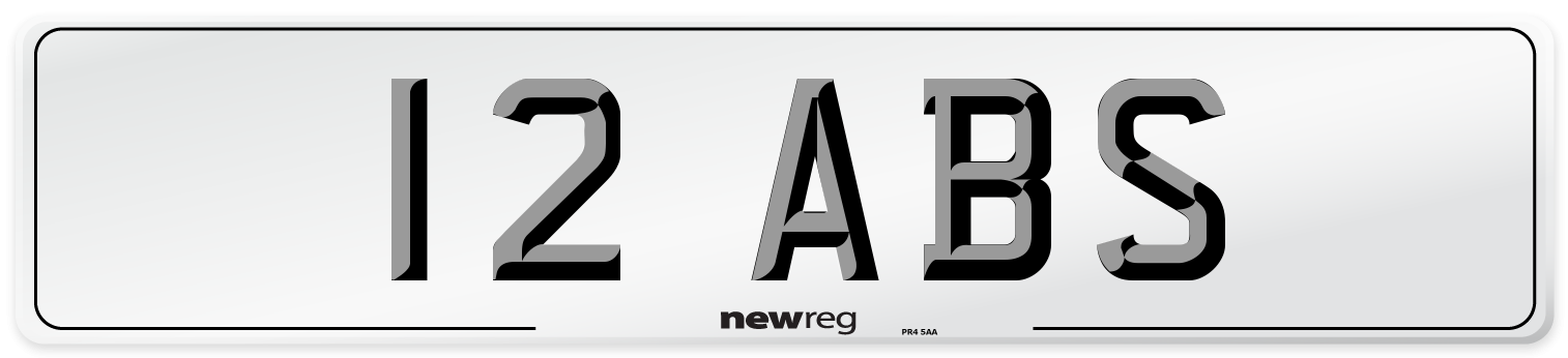 12 ABS Front Number Plate