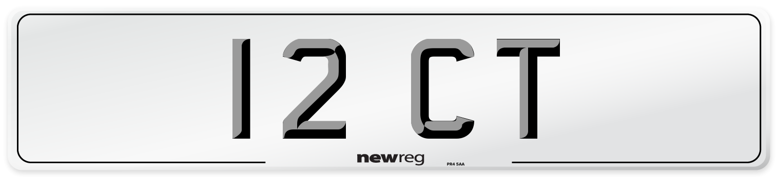 12 CT Front Number Plate