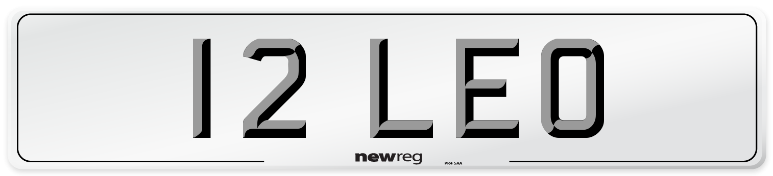 12 LEO Front Number Plate