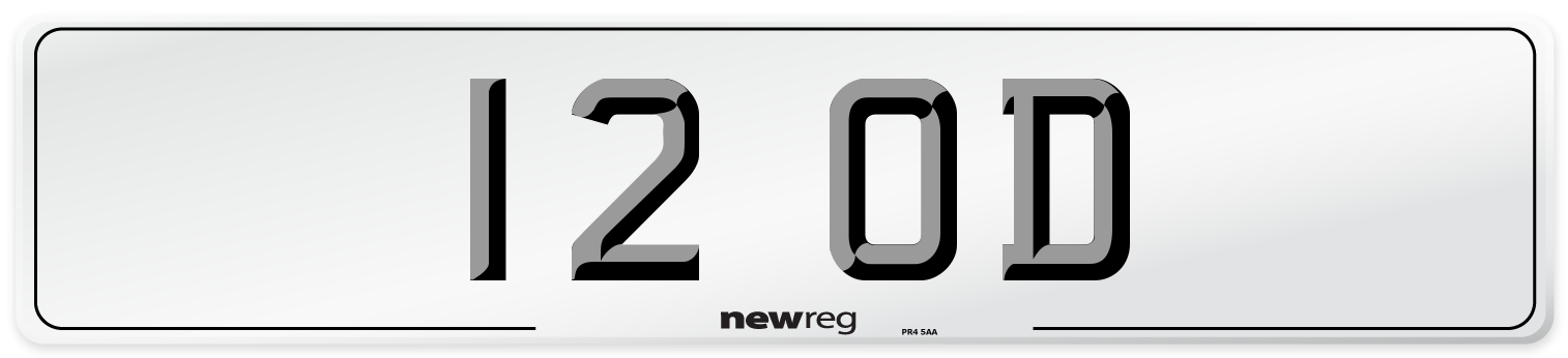 12 OD Front Number Plate