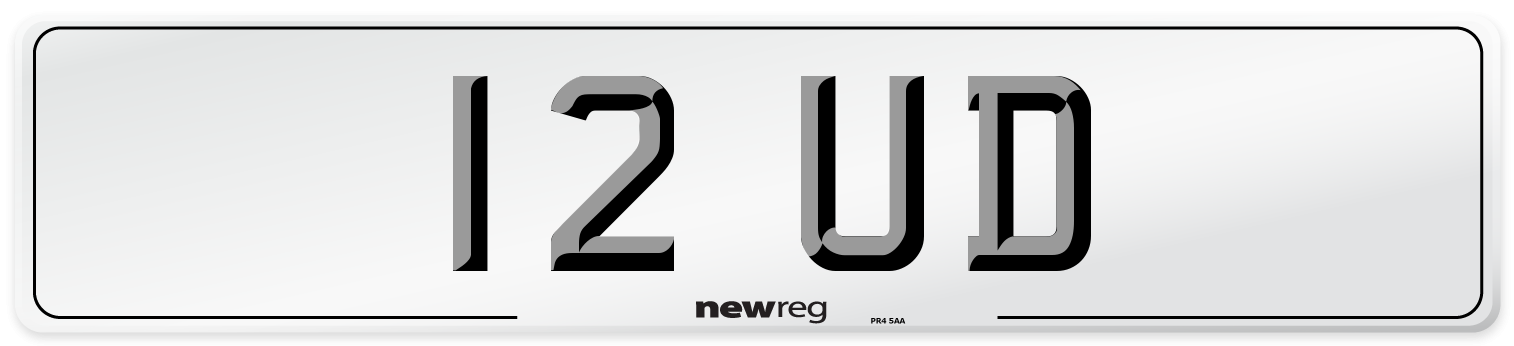 12 UD Front Number Plate