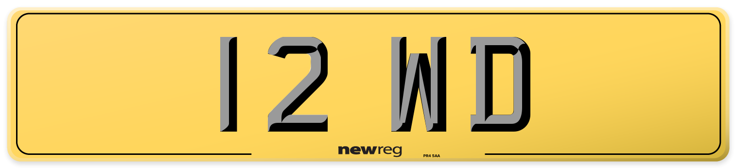 12 WD Rear Number Plate