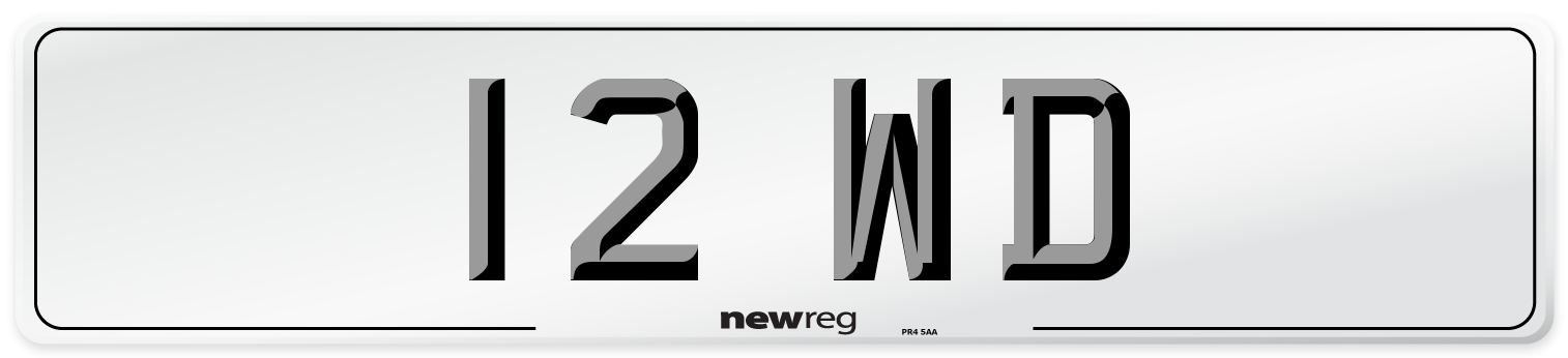 12 WD Front Number Plate