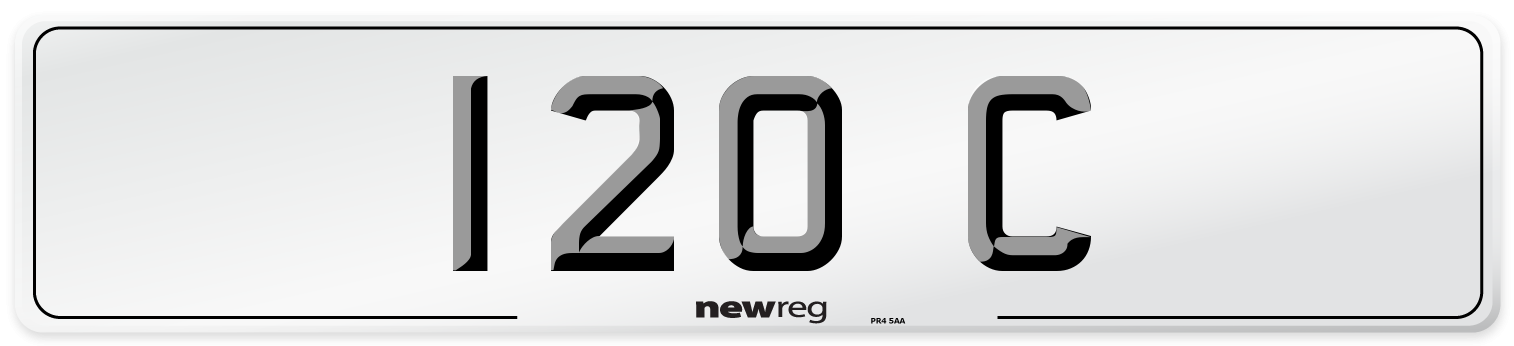 120 C Front Number Plate