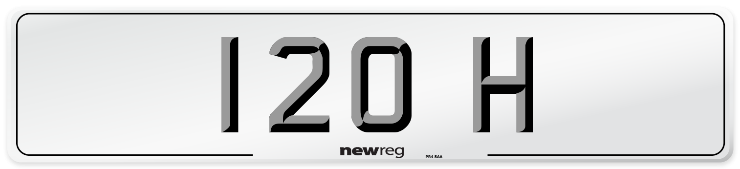 120 H Front Number Plate