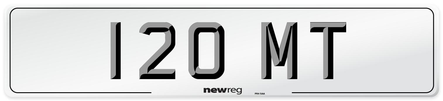 120 MT Front Number Plate