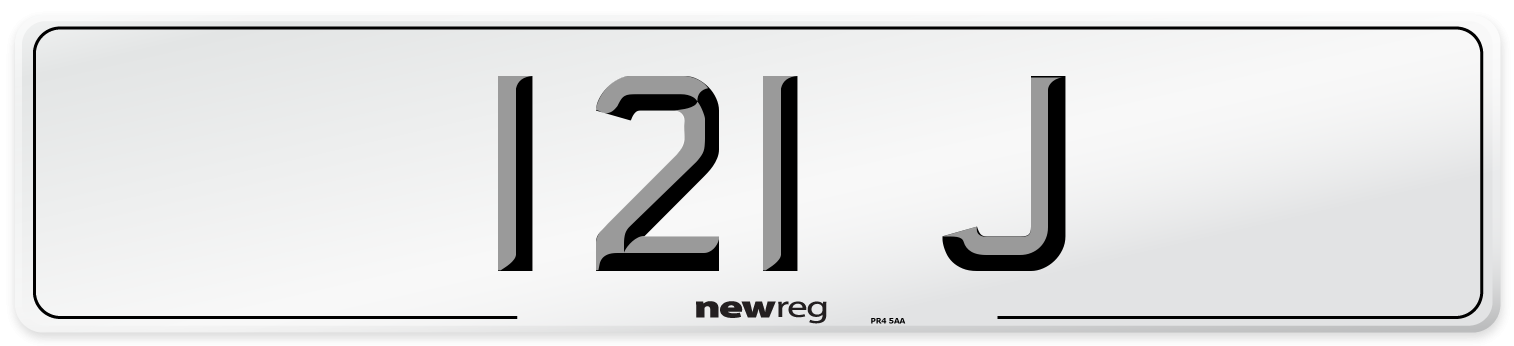 121 J Front Number Plate