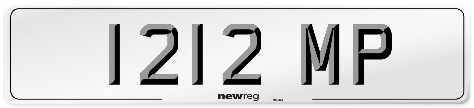 1212 MP Front Number Plate
